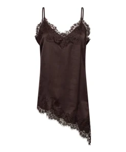 Dames top bruin