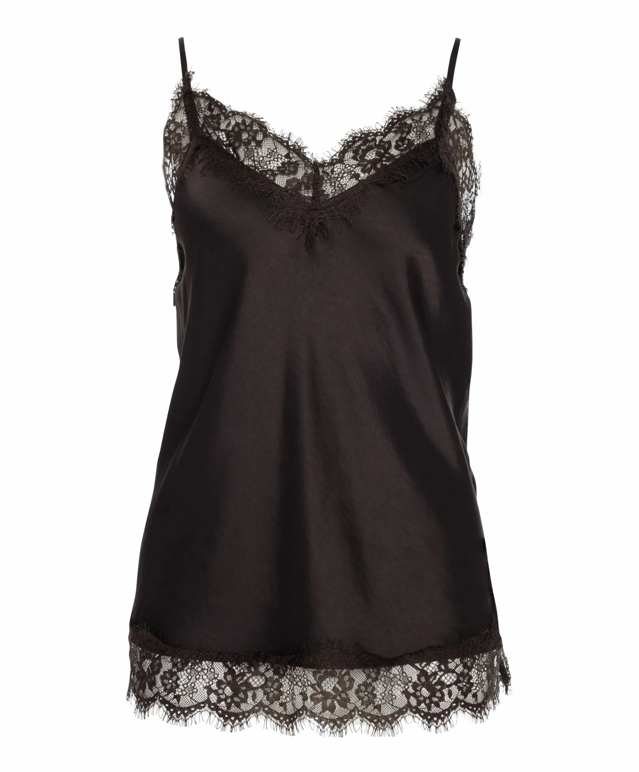 Dames top bruin