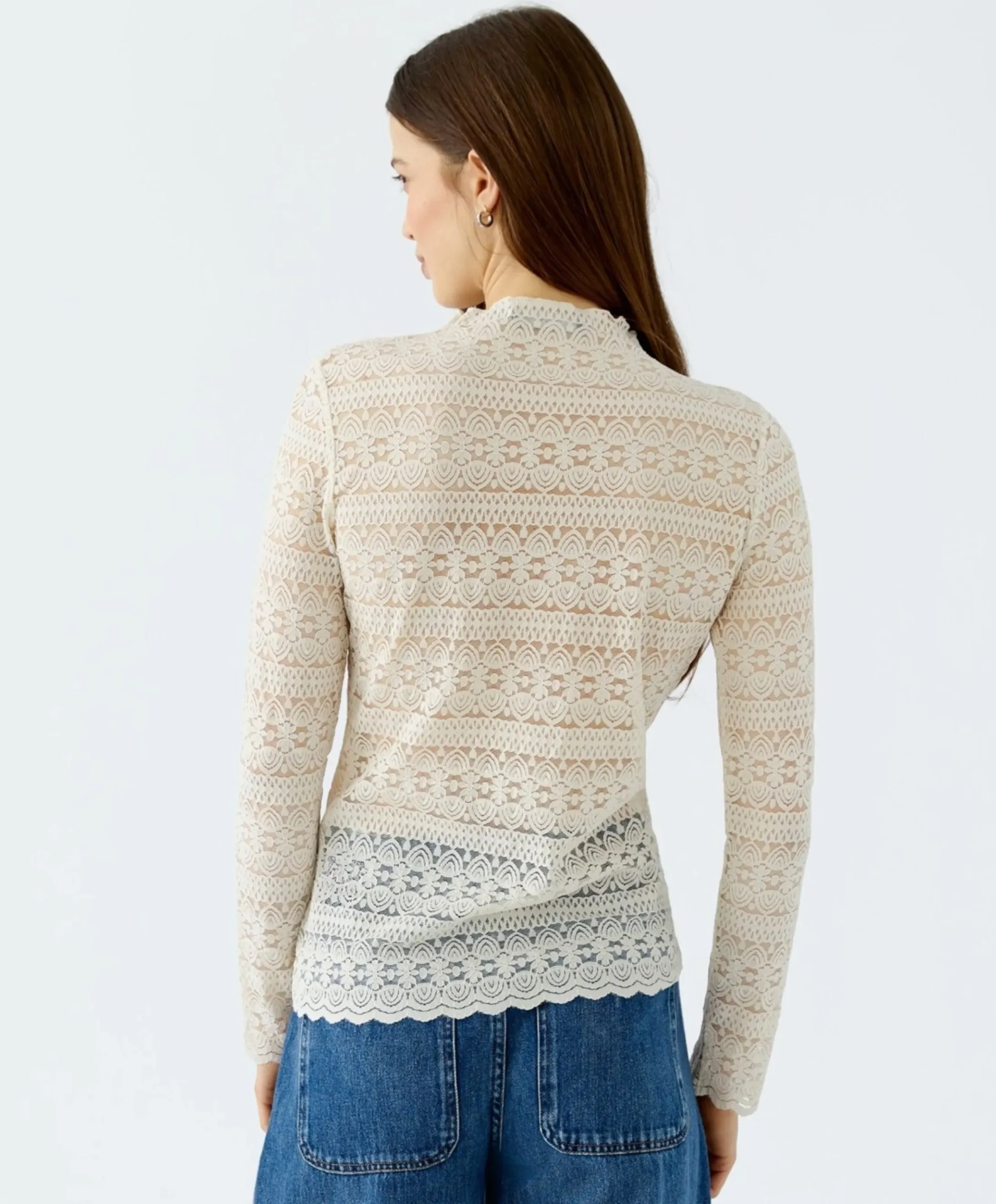Dames top ecru