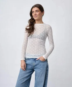 Dames top ecru