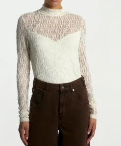 Dames top ecru