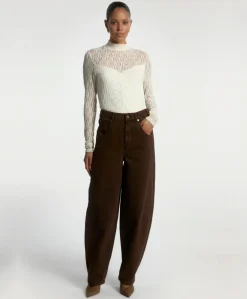Dames top ecru