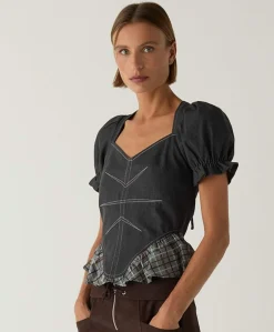 Dames top grijs