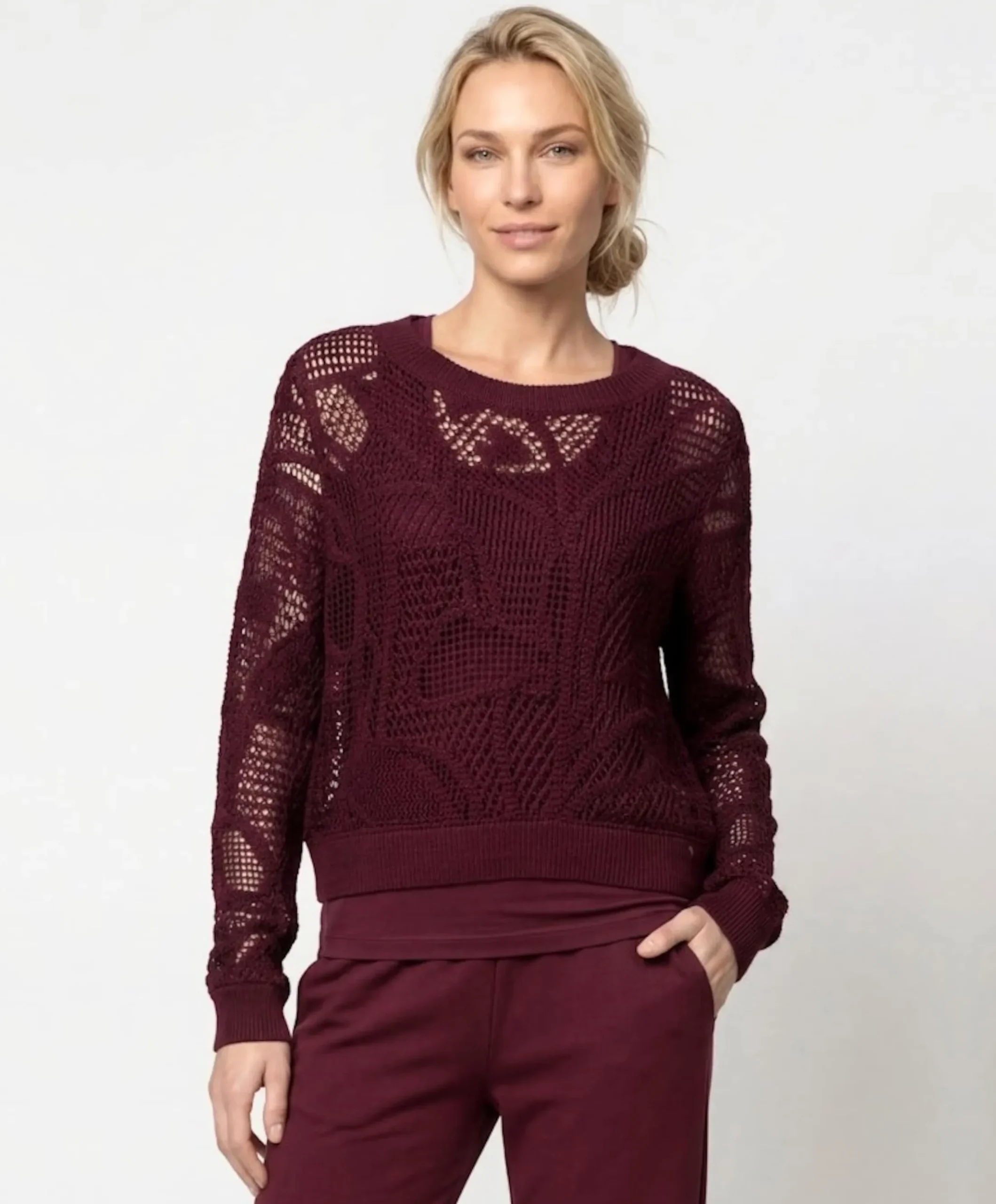 Dames trui bordeaux