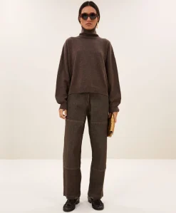 Dames trui bruin