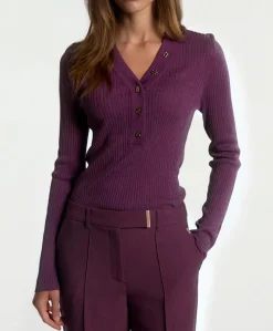 Dames trui paars