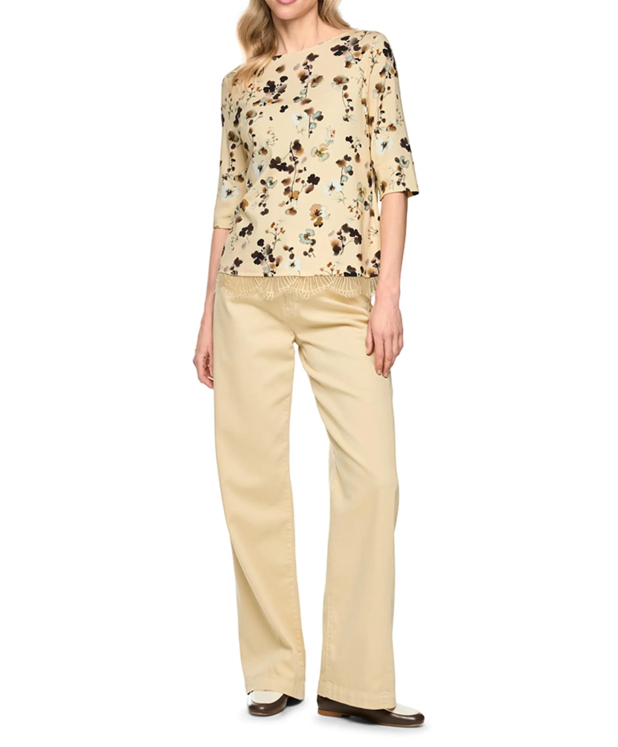 Dames T-shirt beige