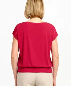 Dames T-shirt bordeaux