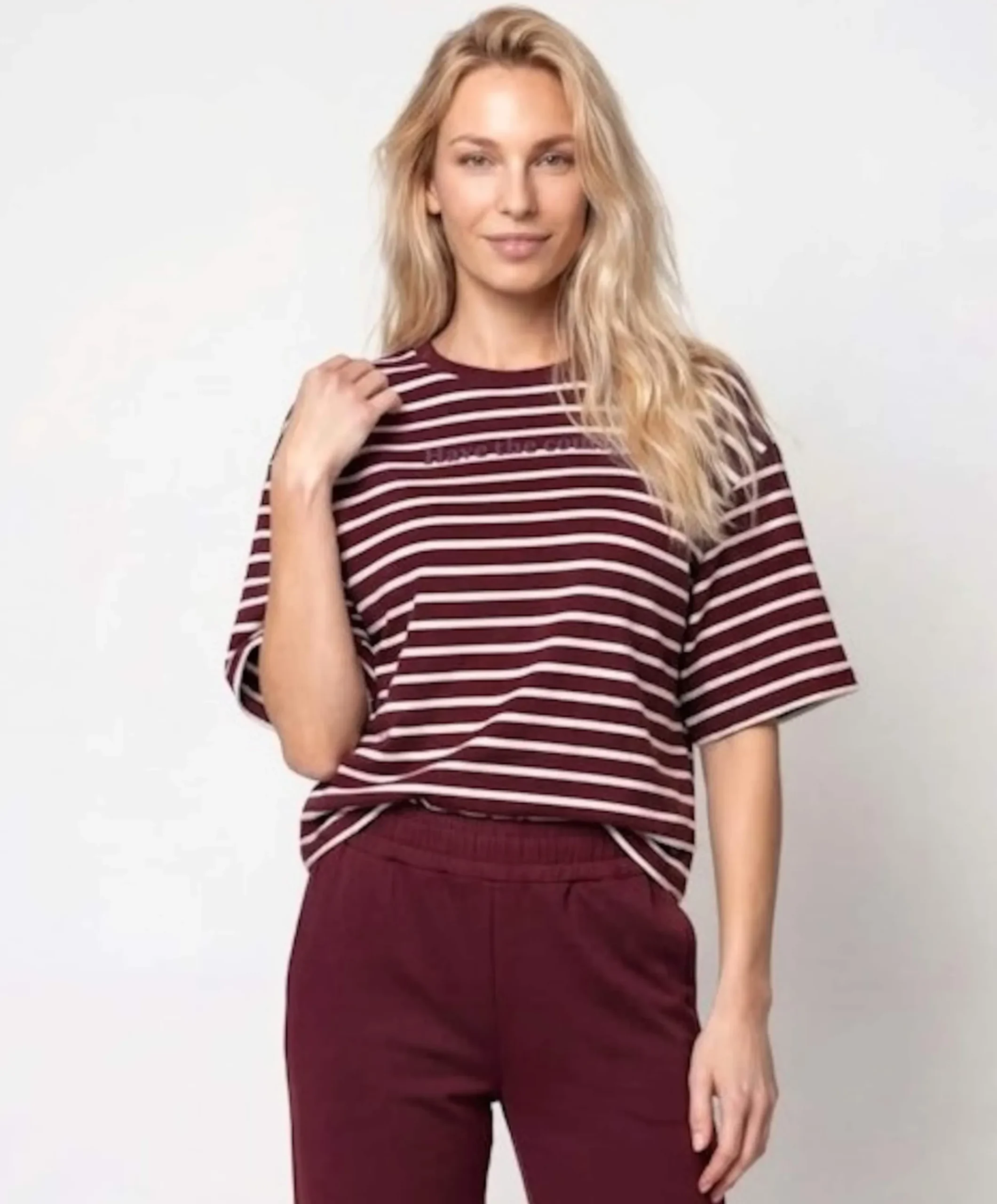 Dames T-shirt bordeaux