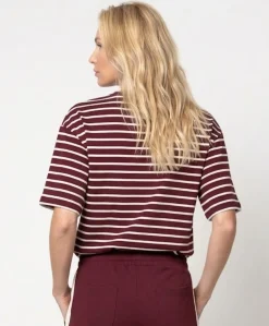 Dames T-shirt bordeaux