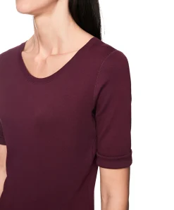 Dames T-shirt bordeaux