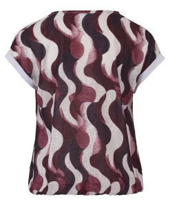 Dames T-shirt bordeaux