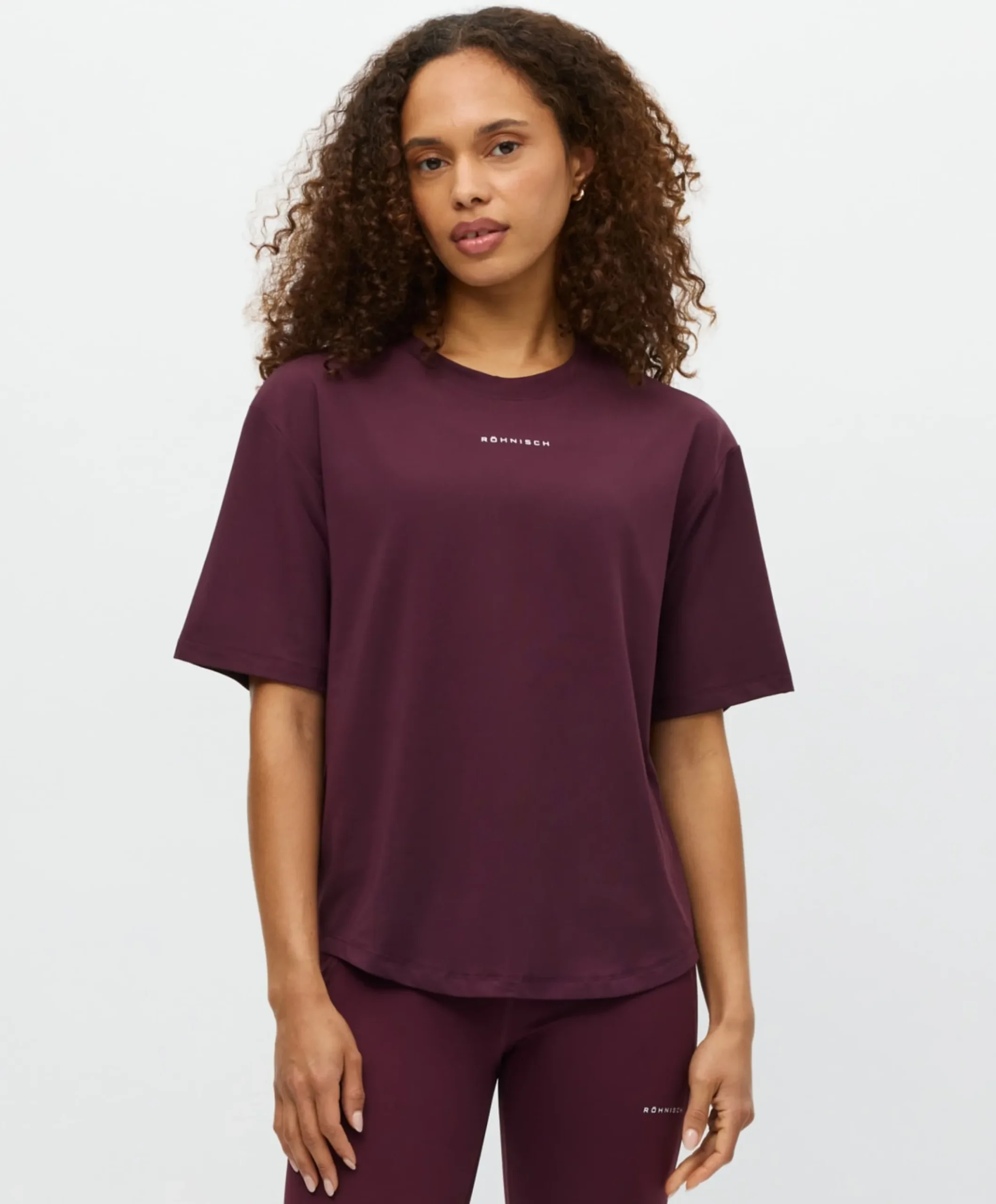 Dames t-shirt bordeaux