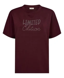 Dames T-shirt bordeaux