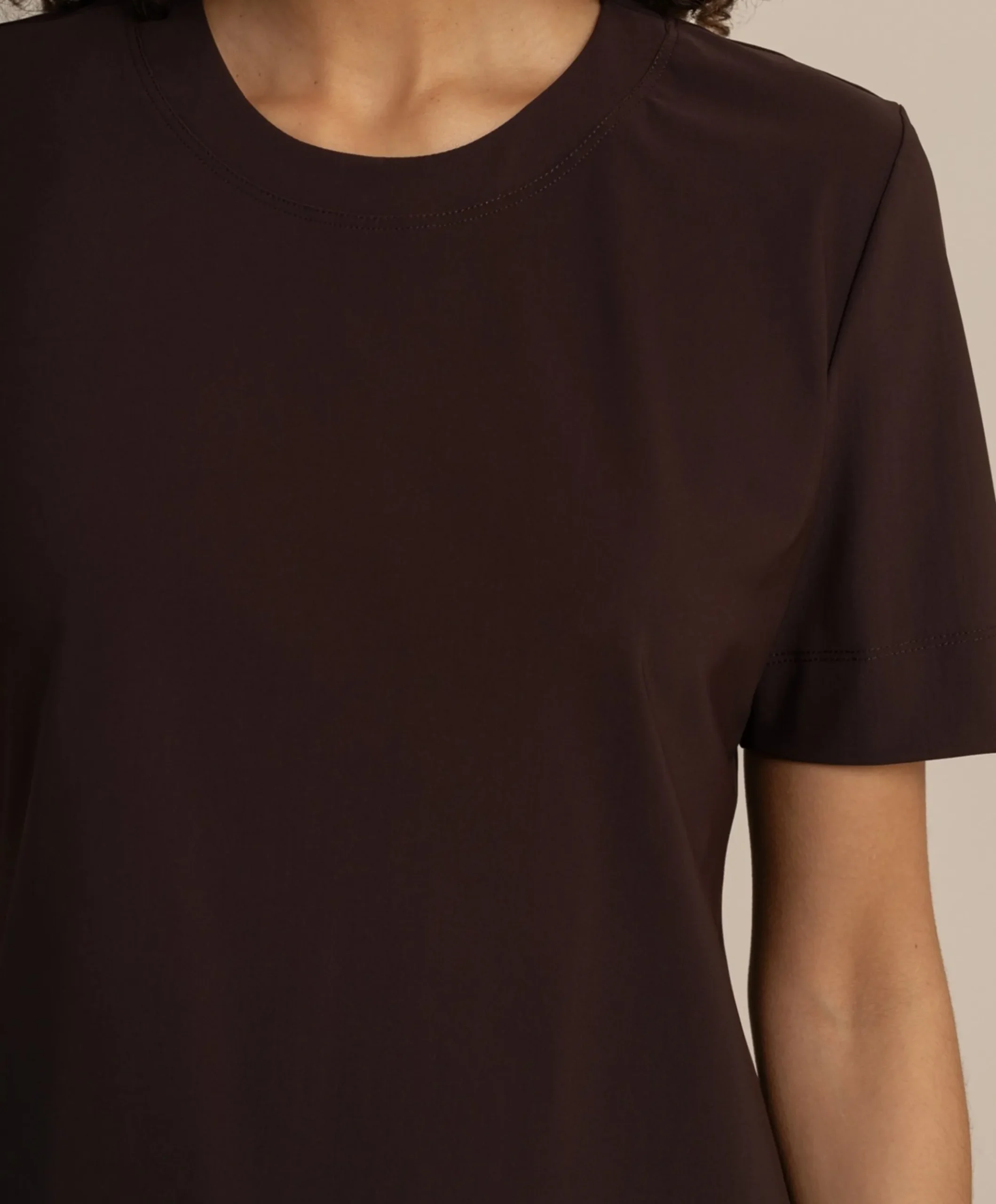 Dames T-shirt bruin