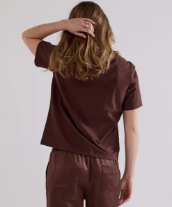 Dames T-shirt bruin