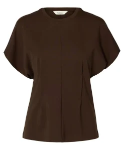 Dames T-shirt bruin