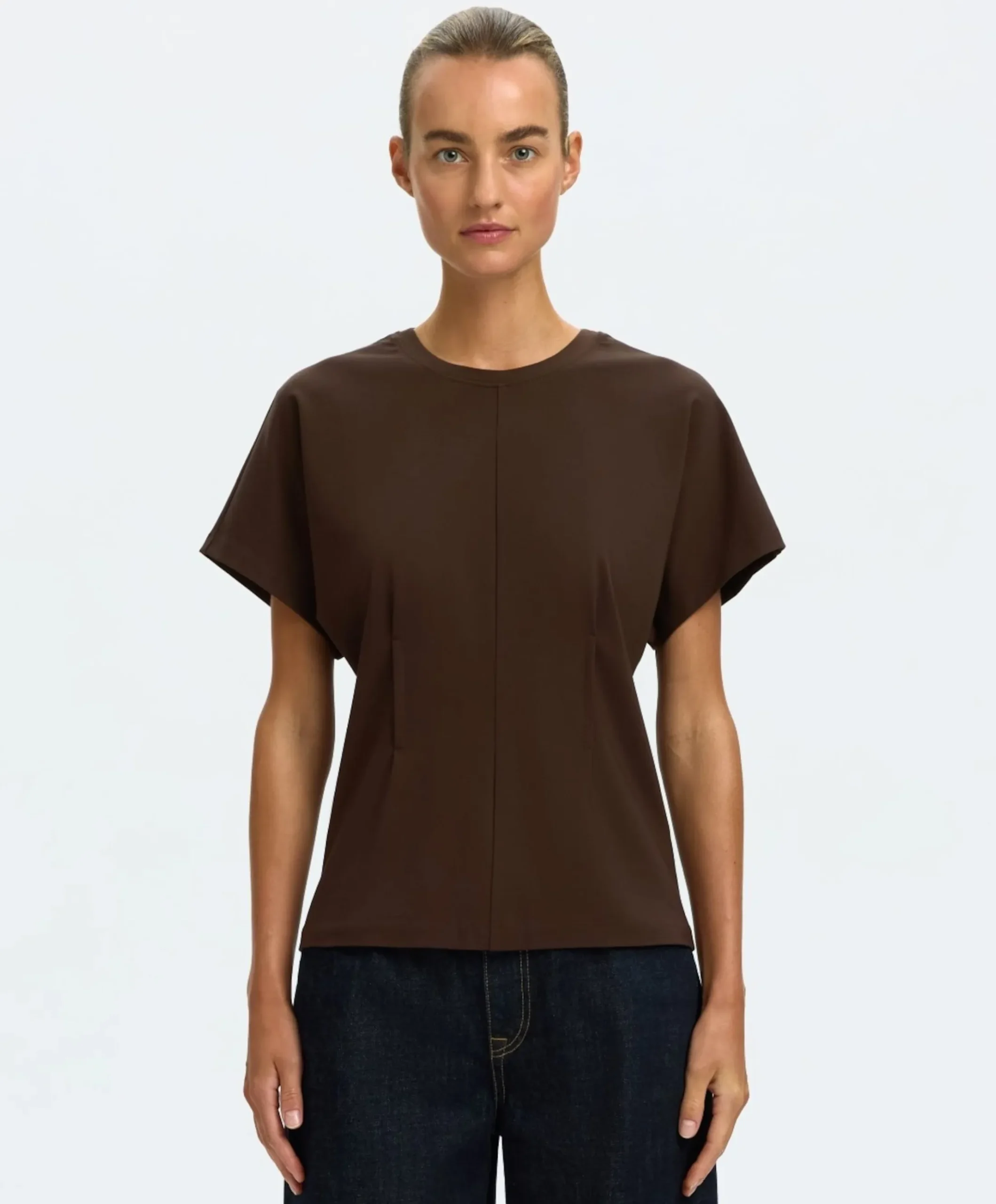Dames T-shirt bruin