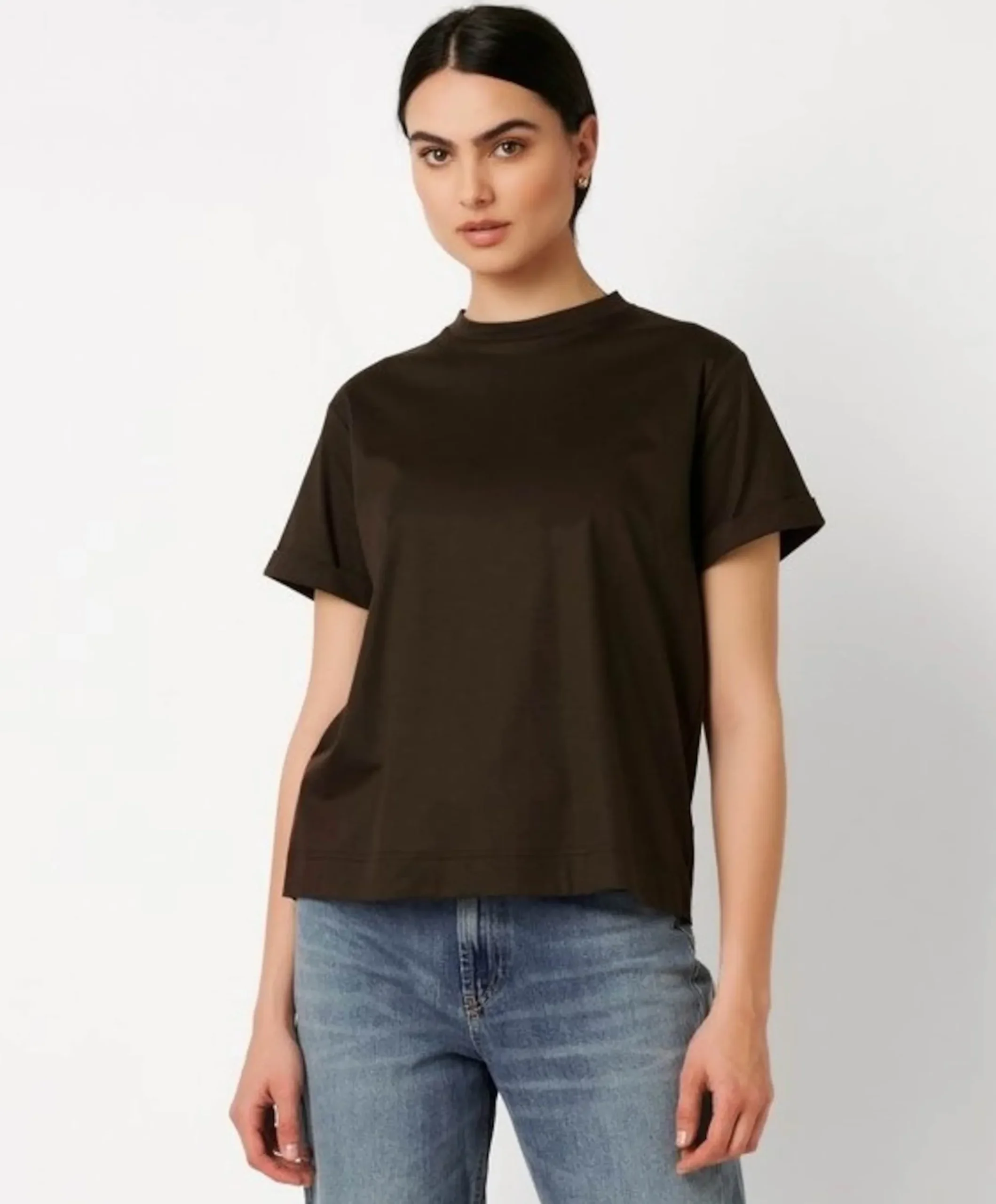 Dames T-shirt bruin