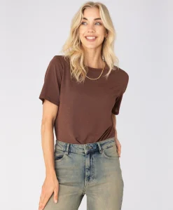 Dames T-shirt bruin