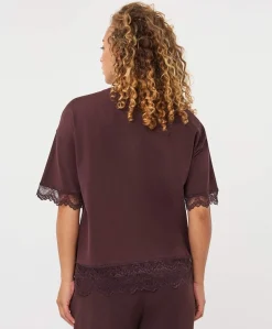 Dames T-shirt bruin