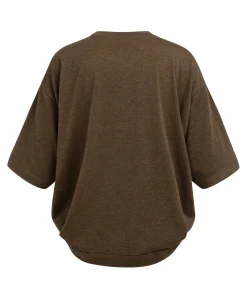 Dames T-shirt bruin