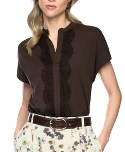Dames T-shirt bruin