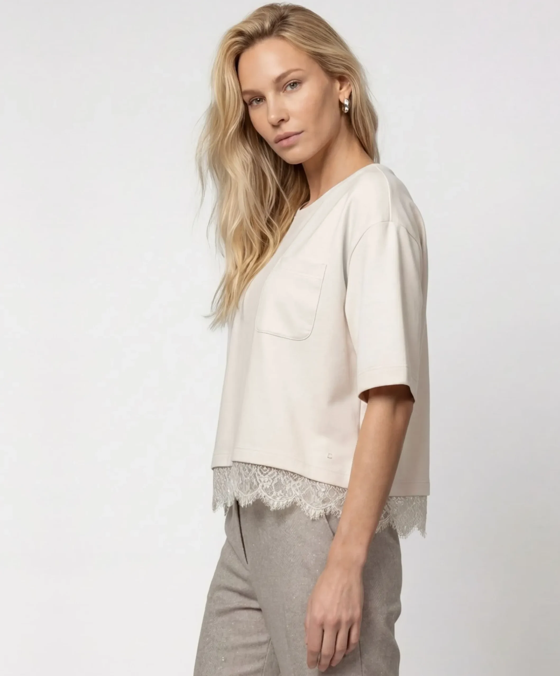Dames T-shirt ecru