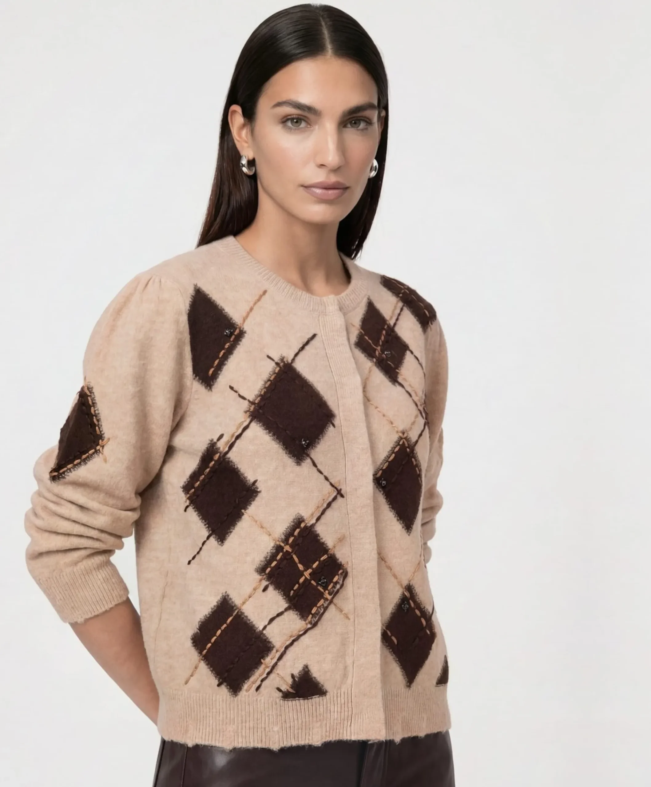 Dames vest beige