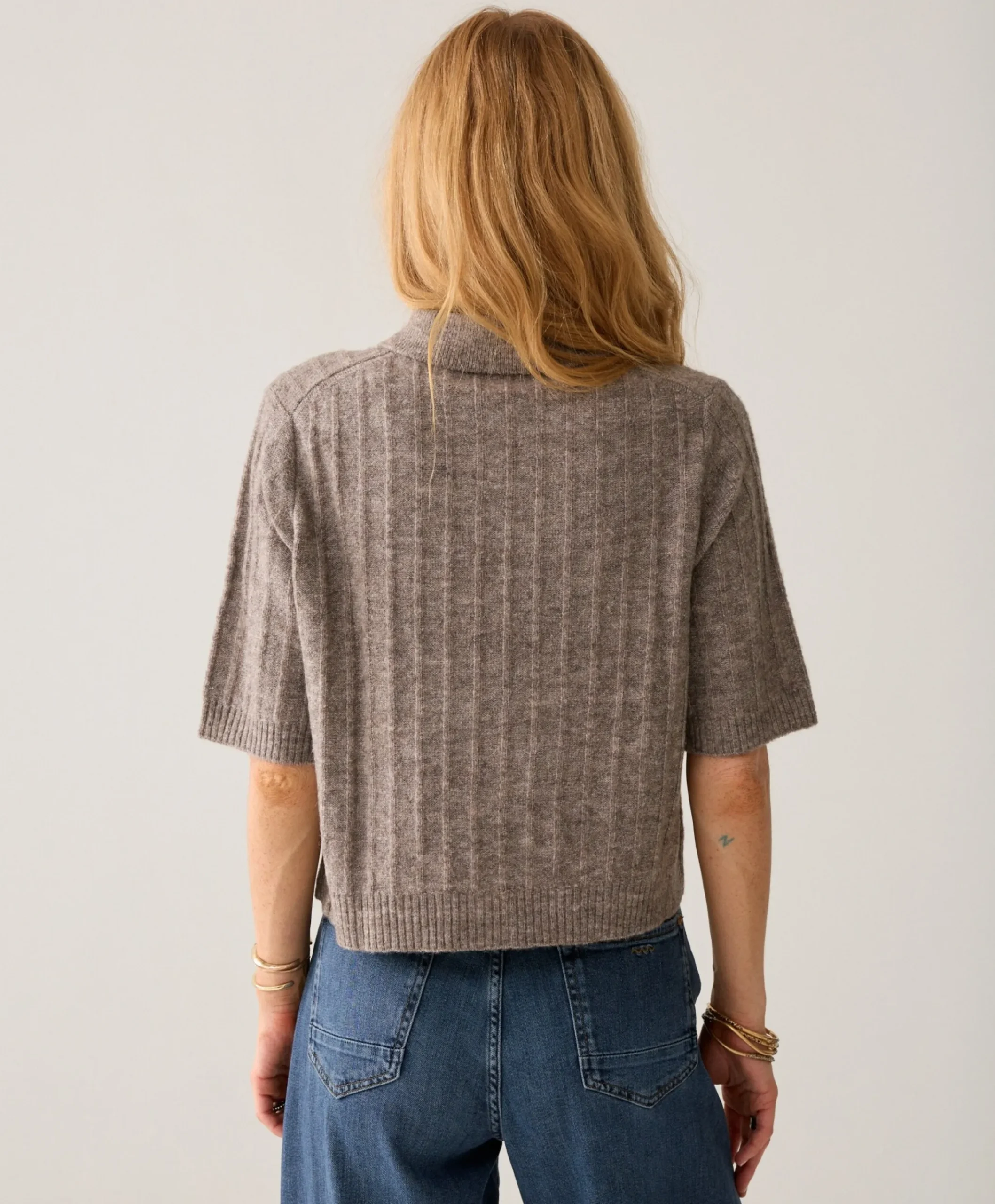 Dames vest beige