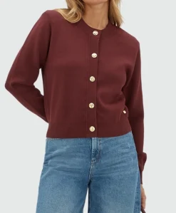 Dames vest bordeaux