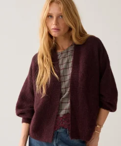 Dames vest bordeaux