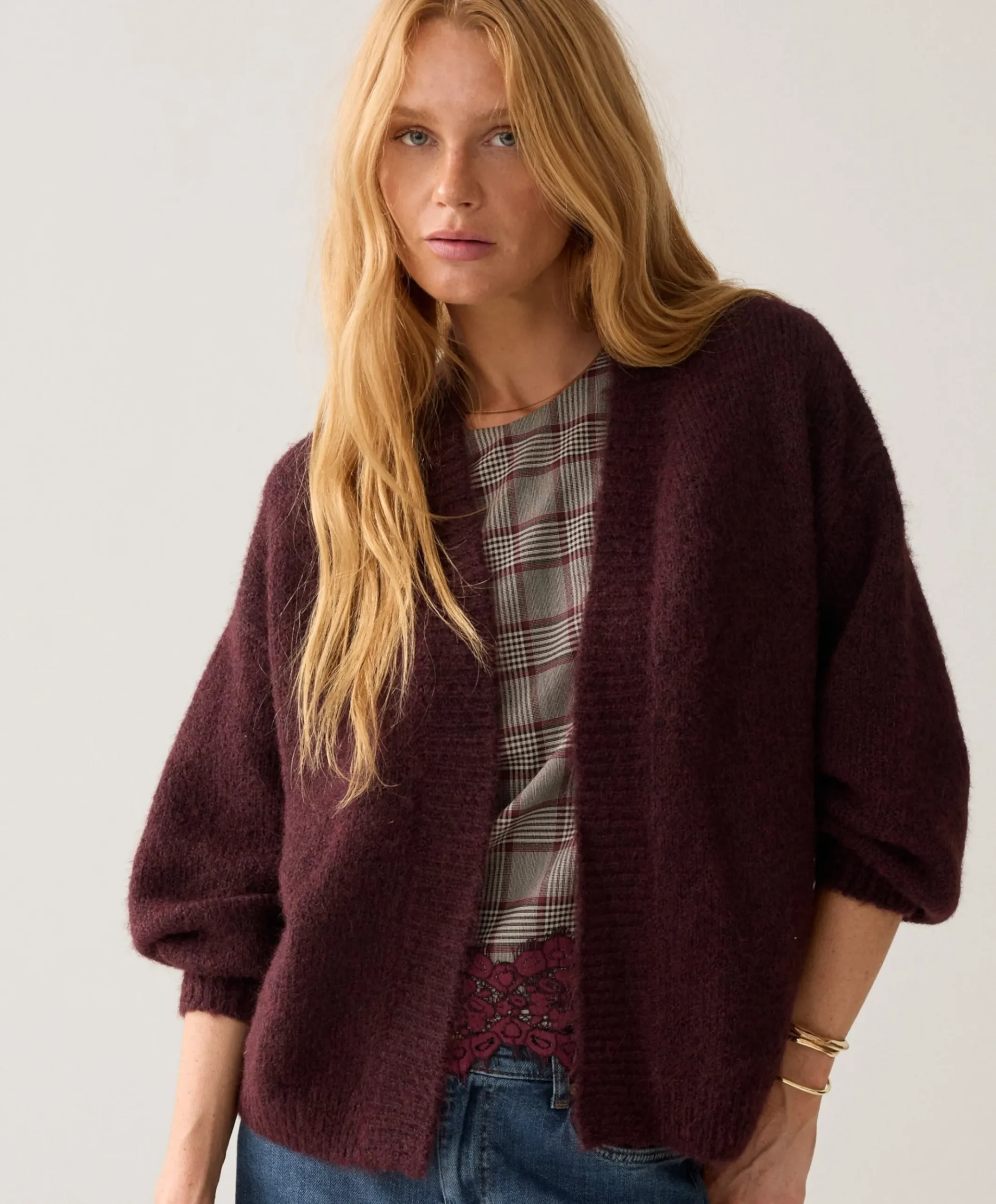 Dames vest bordeaux