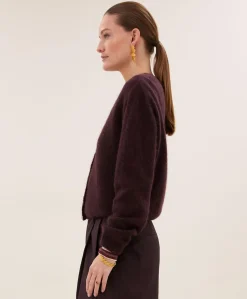 Dames vest bordeaux