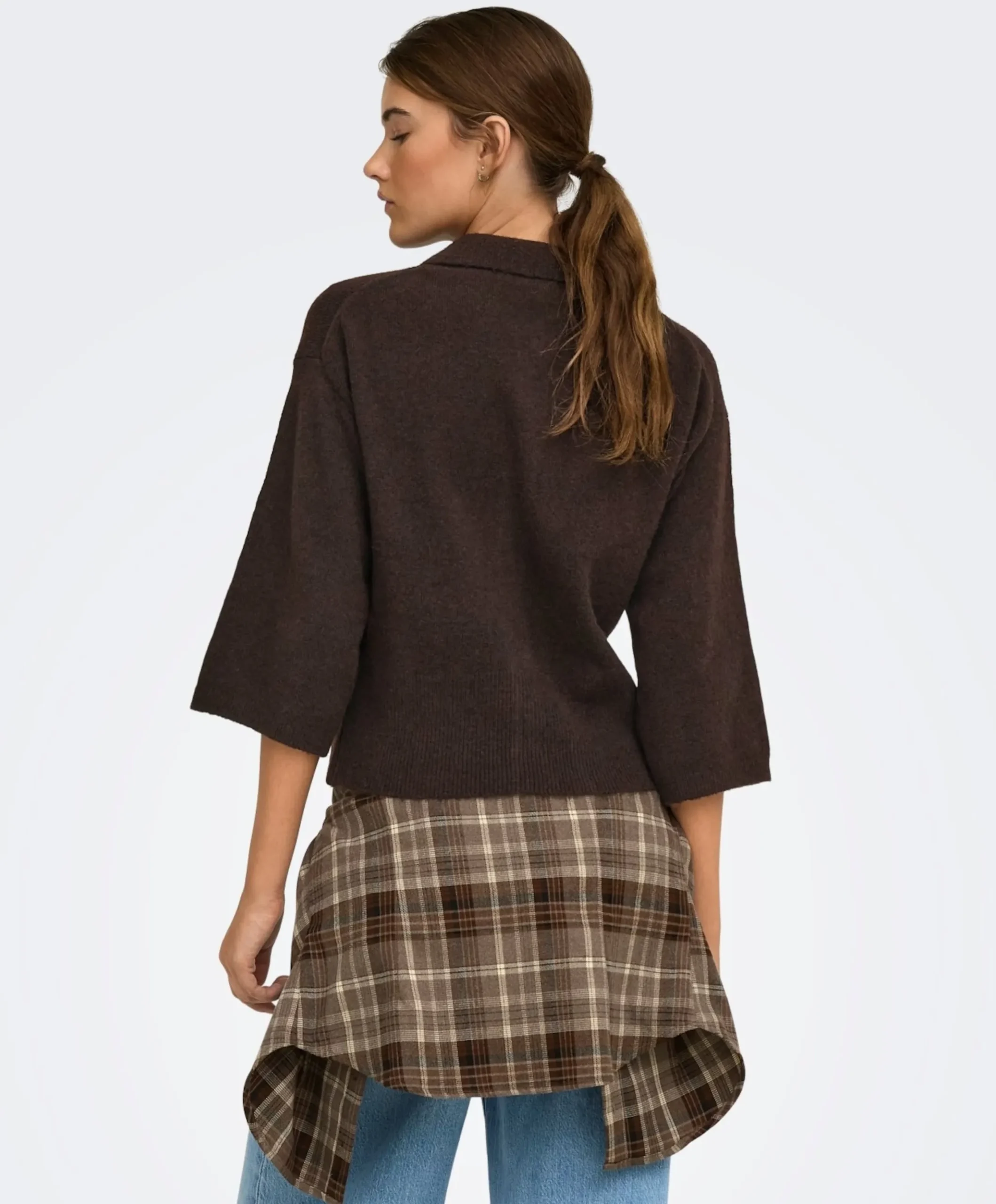 Dames vest bruin