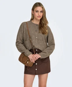 Dames vest bruin