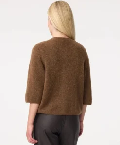 Dames vest bruin