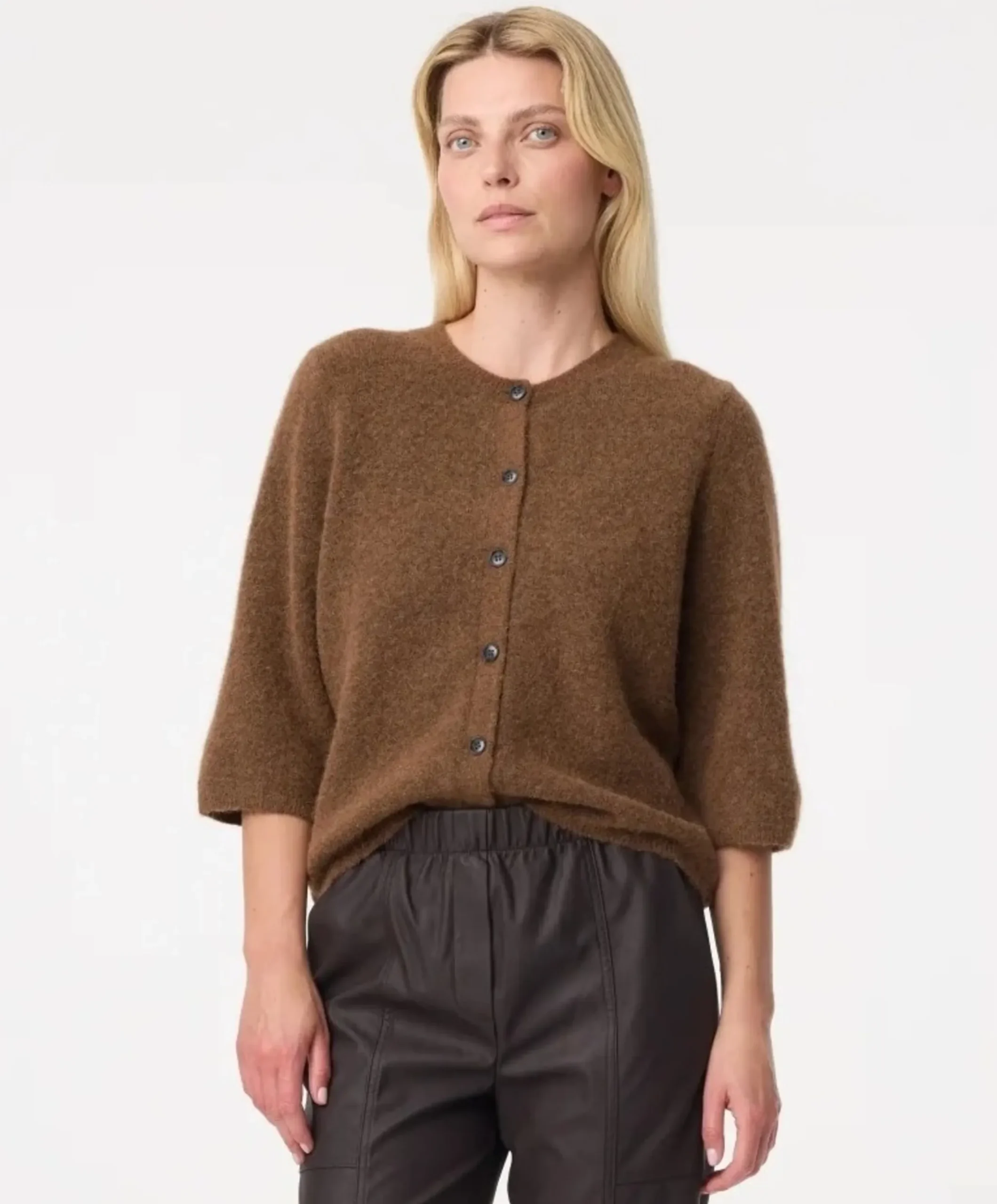 Dames vest bruin