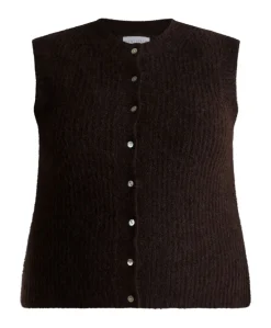 Dames vest bruin
