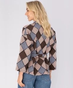 Dames vest bruin
