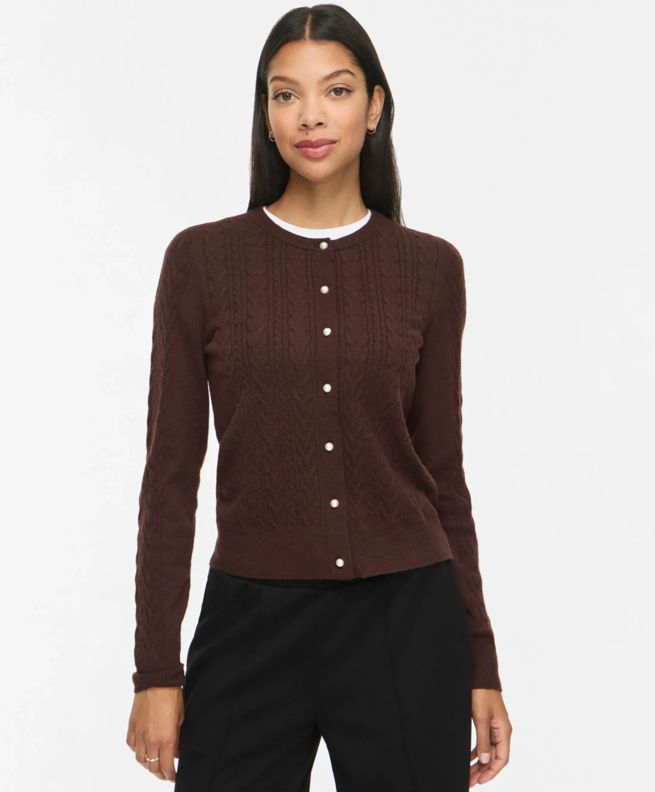 Dames vest bruin