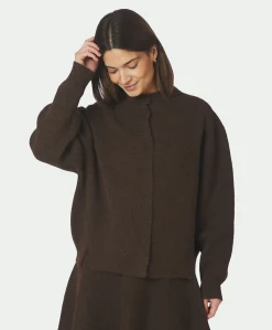 Dames vest bruin