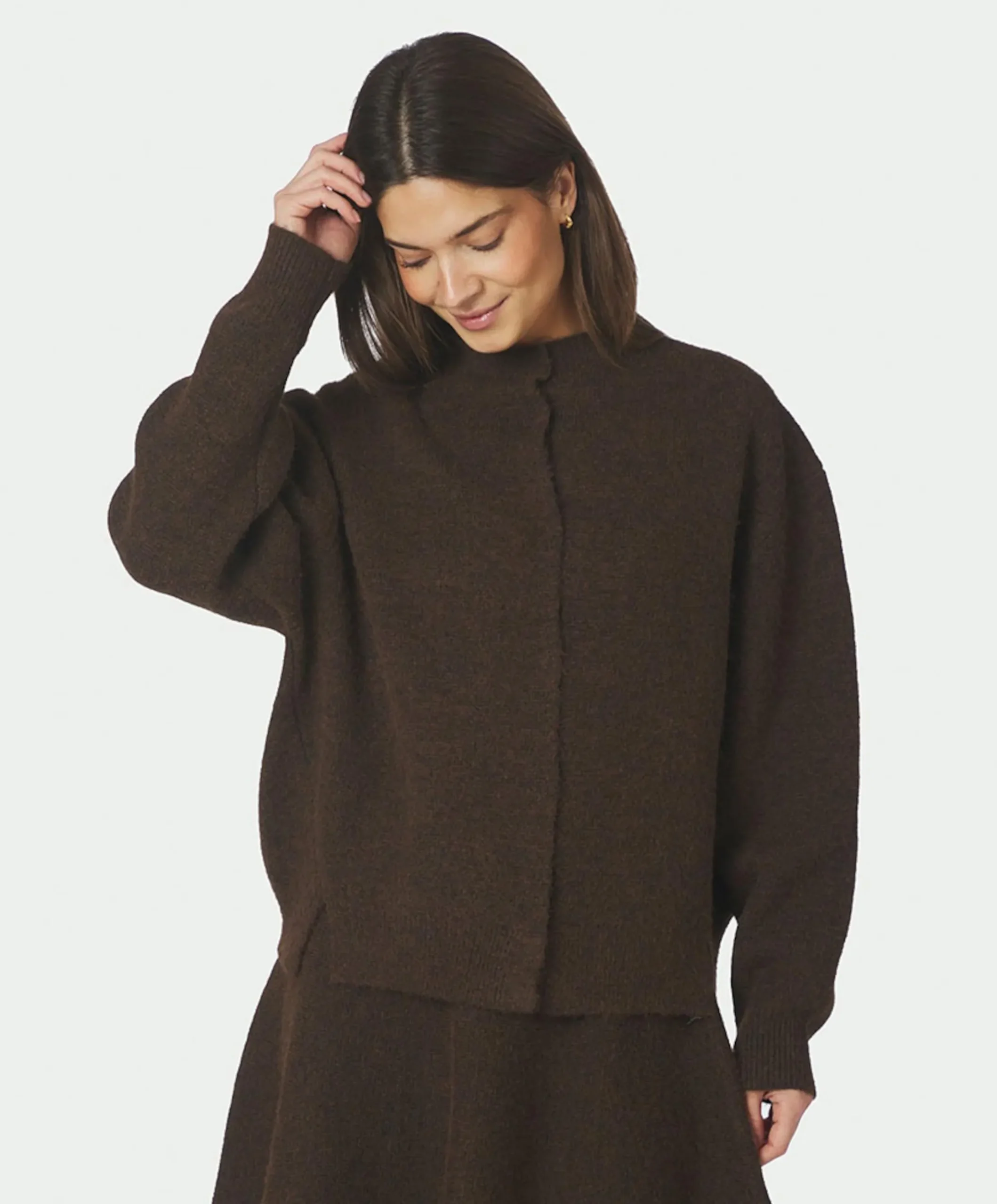 Dames vest bruin