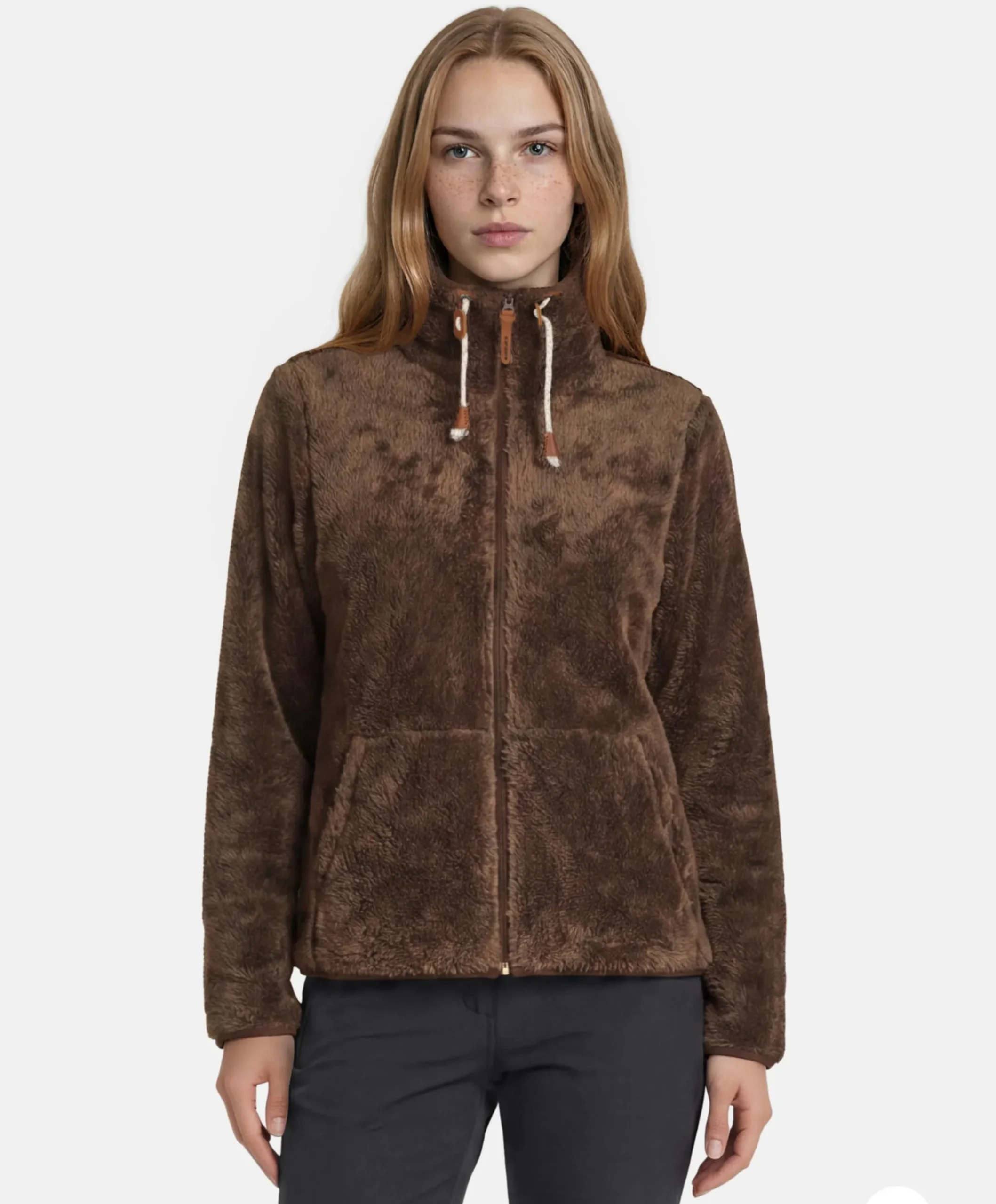 Dames vest bruin