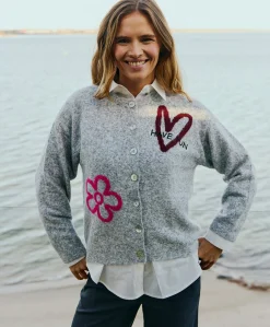 Dames vest grijs