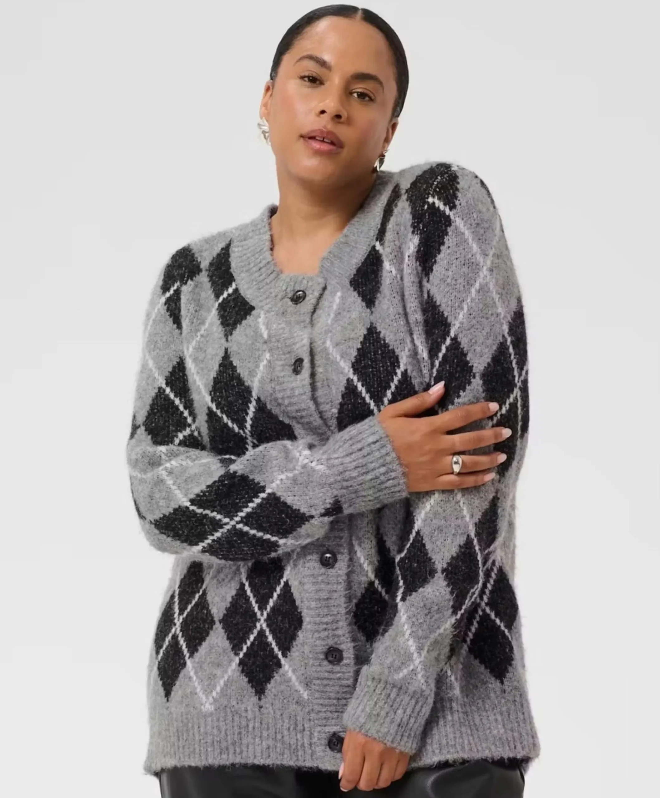Dames vest grijs