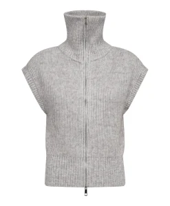 Dames vest grijs