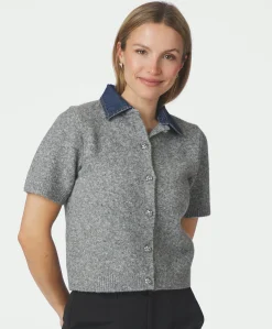 Dames vest grijs