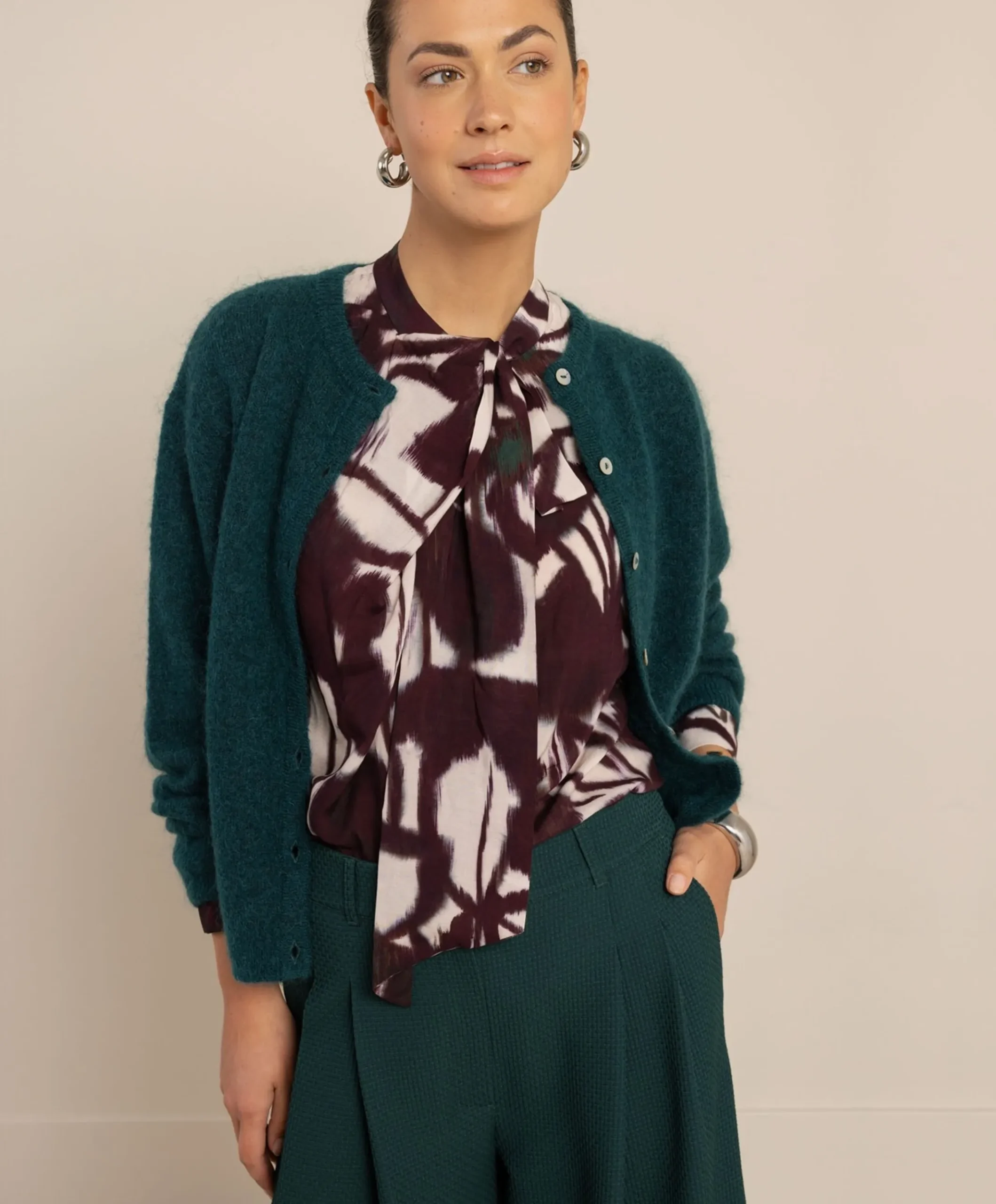 Dames vest groen