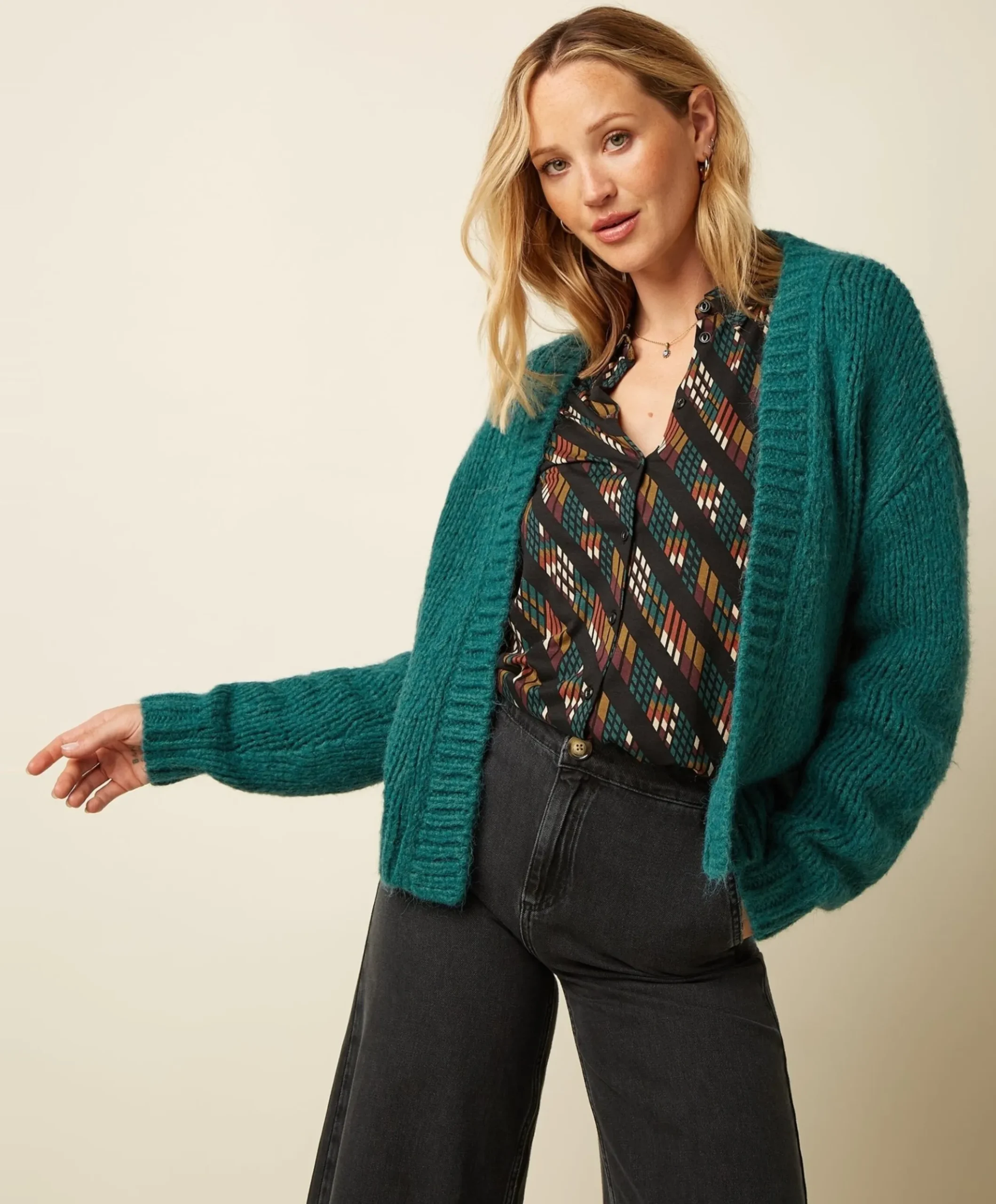 Dames vest groen